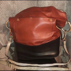 Brown & Black ZARA Large Hobo Bag